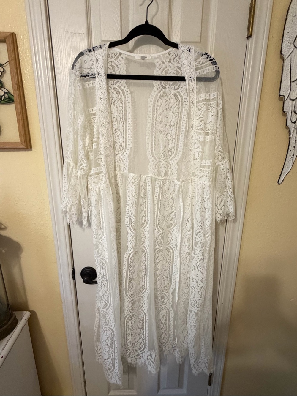 Maurices White Lace Maxi Dress Cover-Up